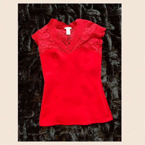 Cache Top - Lace - Red - Stretch - Size Small - Never worn - Picture 7 of 9